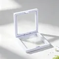 Boîte de présentation de bijoux blanche en film PE pour bagues et boucles d'oreilles - 7*7*2cm / Blanc