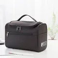 Große anthrazitgraue Business-Reise-Kulturtasche mit Tragegriff - Schwarz