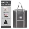 Extra große 74L graue Oxford-Stoff-Aufbewahrungstasche für Bettdecken und Kleidung organisiert - Mittel (74L) / Grau