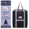 51L marineblauer Oxford-Stoff-Aufbewahrungsbeutel für große Decken und Kleidung - Klein (51L) / Marineblau