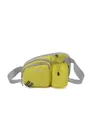 Yellow Korean style small crossbody bag with side water bottle holder for students - Yellow / One Size