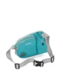 Turquoise outdoor running waist bag with an adjustable grey strap and bottle pouch - Blue / One Size