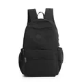 Minimalistischer schwarzer leichter Nylon-Rucksack für Damen im modischen Korea-Stil - Schwarz / Einheitsgröße
