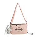 Stylish lightweight pink crossbody shoulder bag featuring a silver star charm and Korean design - Standard Type / Pink