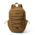 High-capacity lightweight brown outdoor sports backpack with front bungee cord design - One Size / Pumpkin