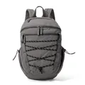 Grey outdoor sports hiking backpack with bungee cord design and large capacity - One Size / Gray