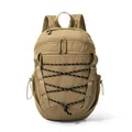 Durable khaki outdoor hiking backpack with bungee cord design for trekking and cycling. - One Size / Dark Brown