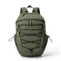 Large capacity olive green outdoor hiking backpack with drawstring bungee design - One Size / Army Green