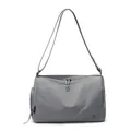 Premium gray sports gym bag with adjustable crossbody strap and shoe compartment - Premium Grey