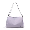 Light purple minimalist sports gym bag with dry-wet separation for yoga and travel - Lilac Purple