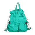 Langlebiger hellgrüner wasserdichter Nylon-Rucksack mit Kordelzug und großem Fassungsvermögen - Seegrün