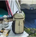 Wasserdichter olivgrüner Wanderrucksack mit Gittermuster für Camping und Outdoor - Einheitsgröße / Grün