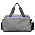 Sac de sport gris et violet avec imprimé GUOMISS, grande capacité pour le voyage. - Taille unique / Gris