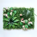Realistisch kunstmatig plantenwandpaneel met monstera en varen voor interieurdecoratie - Stijl 7
