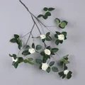 Vite di rosa bianca artificiale ramo di fiore finto per la decorazione della parete - Bianco