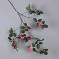 Vite di rose rosa artificiale realistica per la decorazione del balcone e del soggiorno - rosa scuro