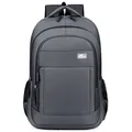 Large capacity men's minimalist grey business laptop backpack for travel and school use - One Size / Gray