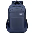 Durable blue business laptop backpack for travel and school with large capacity - One Size / Blue