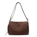 Brown waterproof sports messenger fitness bag for gym, travel, and yoga workouts. - Chocolate Brown