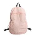 Minimalist light pink lightweight sports backpack with black straps for students and travel - One Size / Pink
