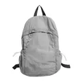 Lightweight grey nylon commuter backpack for students and short-distance travel - One Size / Gray