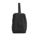 Minimalist black nylon tote bag with drawstring closure - One Size / Black