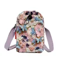 Bolso bandolera multifuncional para móvil con estampado floral de mariposas 3D en color púrpura - Mariposa Multicolor