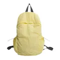 Minimalist lightweight nylon travel backpack in light yellow for students and daily commuting - One Size / Yellow