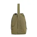 Minimalist army green nylon drawstring tote bag for outdoor sports and gym training - One Size / Green