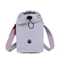 Bolso bandolera deportivo de nailon morado claro para teléfono y botella de agua - Púrpura