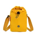 Bolso bandolera de nailon amarillo vibrante con cierre de cordón para deporte y ocio - Amarillo