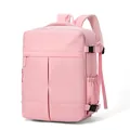 Multifunctionele reis- en laptoprugzak voor dames in een modieuze pastelroze kleur - Eén maat / Roze