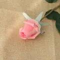 Realistic pink touch rose bud artificial flower for home wedding decor - Deep Pink