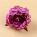 Künstlicher magenta Pfingstrosenblütenkopf aus feinstem Seidenstoff für DIY-Handwerk - Lila