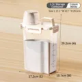 2.5L food-grade storage container with milky white lid and measuring cup for kitchen - 2.5L / Creamy Yellow