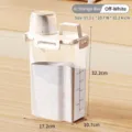 3L creamy white food-grade airtight storage container, dimensions 17.2x10.7x32.2cm - 3L / Creamy Yellow