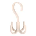Durable beige 360-degree rotating 4-prong hanger organizer for bags and scarves - Beige