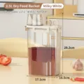 2.5L food-grade airtight cereal storage container in creamy white color for kitchen - Large Opening Upgraded Style / Medium 2.5L / Creamy Yellow