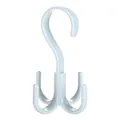 Multifunctional 360-degree rotating four-claw hook in light blue for closet storage. - Light Blue