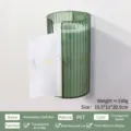 Sleek transparent green wall-mounted storage box for disposable kitchen rags and towels - Translucent Green