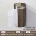 Wall-mounted smoke brown PET plastic dispenser box for disposable kitchen cleaning cloths - Transparent Grey
