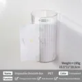 Transparent wall-mounted disposable wipe dispenser made of PET material - Clear