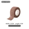 Brown self-adhesive anti-squeak noise reduction tape for bed frames, 2.5cm x 4.5m - Single Roll Pack / Brown