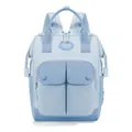 Korean style multi-functional diaper bag in light blue contrast color with large capacity - One Size / Sky Blue