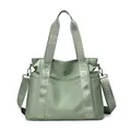 Ampia borsa da viaggio verde chiaro con spalline e manici intrecciati logo SUOYATE - Taglia unica / Verde