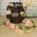 Liane de fleurs de cerisier artificielles roses de 2m pour décoration de mariage - Champagne