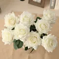 Bouquet de roses artificielles blanches réalistes pour la décoration de mariage - Blanc