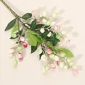 Kunstmatige olijfbessen tak met roze en groene bessen voor huisdecoratie - Wit en Paars