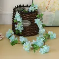 Guirlande de fleurs de cerisier artificielles bleu ciel de 2m pour décor de mariage - Bleu