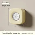 Wandmontierte Aufbewahrungsbox in Cremeweiß für Frischhaltefolie aus PP+PET+TPR Stoff - 15x15x7cm / Milchweiß